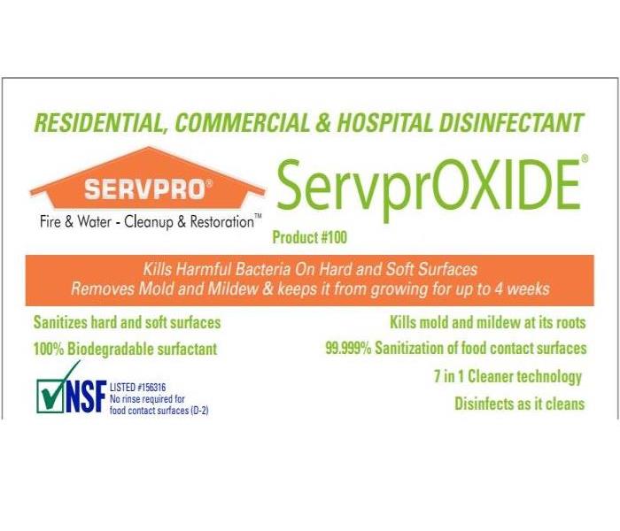 manufacturer label of ServprOxide 